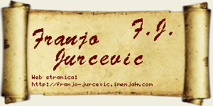 Franjo Jurčević vizit kartica